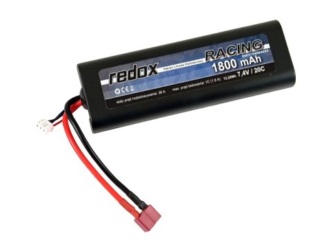 Redox 1800 mAh 7,4V 20C DEAN Racing Hardcase - pakiet LiPo