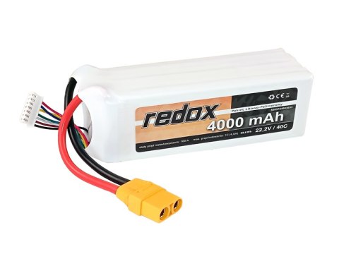 Redox 4000 mAh 22,2V 40C XT-90 - pakiet LiPo