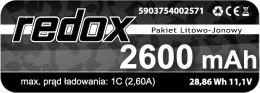 Redox ASG 2600 mAh 11,1V MINI TAMIYA (scalony) - pakiet Li-Ion
