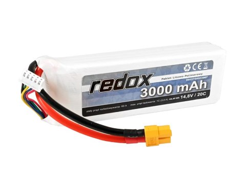 Redox LIPO 3000 mAh 14,8V 20C XT-60 - pakiet LiPo