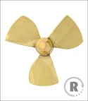 Śruba Mosiężna 3-łopatowa 30 mm M4 - prawa (CW) - RABOESCH