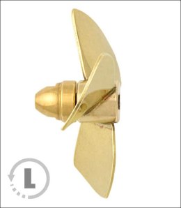 Śruba Mosiężna 3-łopatowa 35 mm M4 - lewa (CCW) - RABOESCH