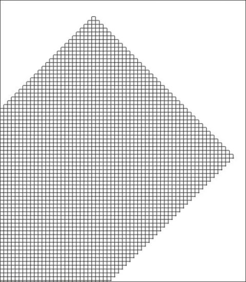 Szara Siatka PVC - Ukośna 0,32 x 194 x 320 mm - MAQUETT