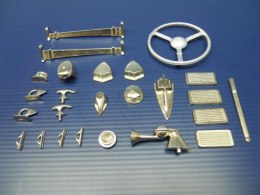 Zestaw metalowych elementów DUMAS do modelu DUMAS #1234 Chris-Craft 1940 Barrel Back Kit - #1234F