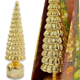 CHOINKA DEKORACYJNA ZŁOTA LED 13 KORON CIEPŁY BIAŁY 40CM