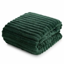 Koc SOFT zielony 150x200 pasy 3D