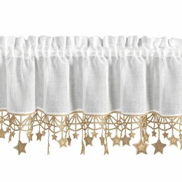 Zazdrostka świąteczna 30x150 cm biała złote gwiazdki