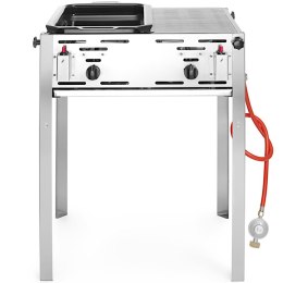 Grill gazowy z rusztem dzielonym tacką MASTER MAXI 50/50 11kW