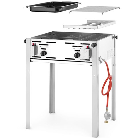 Grill gazowy z rusztem dzielonym tacką MASTER MAXI 50/50 11kW