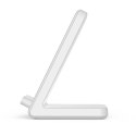 Ładowarka bezprzewodowa do smartfona w formie stojaka 15W - biała