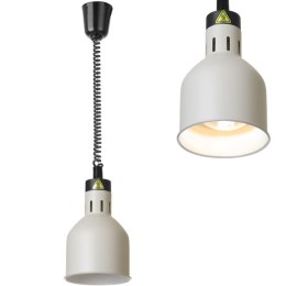 Lampa do podgrzewania potraw wisząca cylindryczna śr. 175 mm 250 W - biała