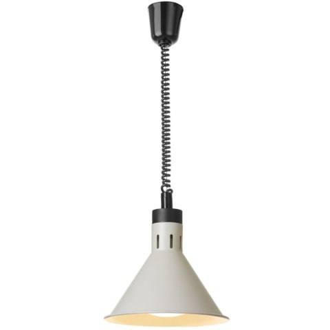 Lampa do podgrzewania potraw wisząca stożkowa śr. 275 mm 250 W - biała