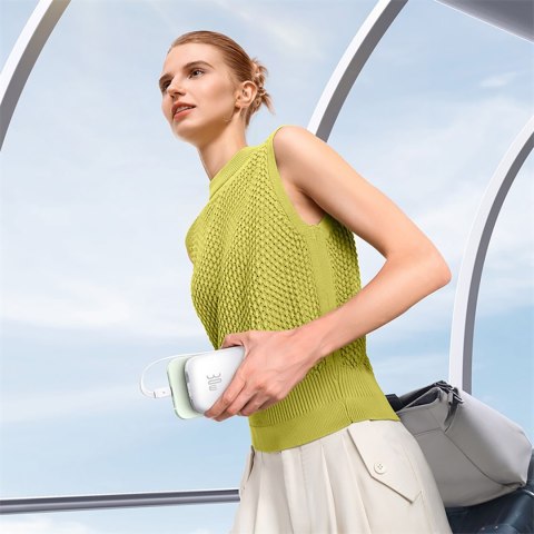 Power bank 10000mAh QPow 2 30W z wbudowanymi kablami USB-C - biały