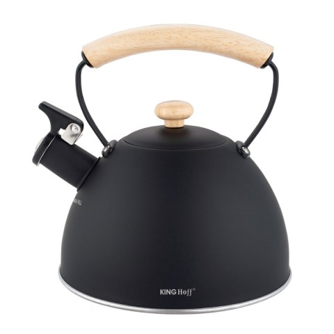 CZAJNIK 2,5L Z GWIZDKIEM KINGHOFF KH-1999 CZARNY MAT