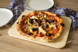 KAMIEŃ SZAMOT DO PIECZENIA I SERWOWANIA PIZZY 38x30cm 2929
