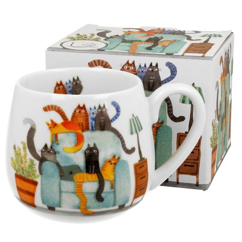 Kubek baryłka Koci Świat KOTY NA FOTELU 430 ml