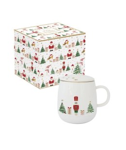 Magia Świąt Dziadek do Orzechów Kubek Porcelanowy z Zaprzaczem w Ozdobnym Pudełku 450 ml