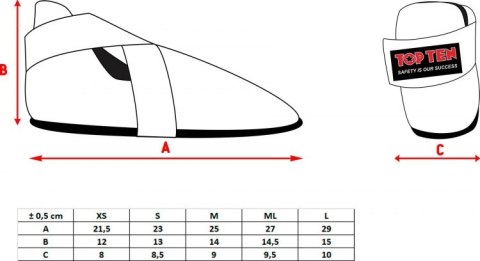 Ochraniacze stóp TOP TEN OSTT-PU "SUPERLIGHT PRISM" (WAKO APPROVED new)
