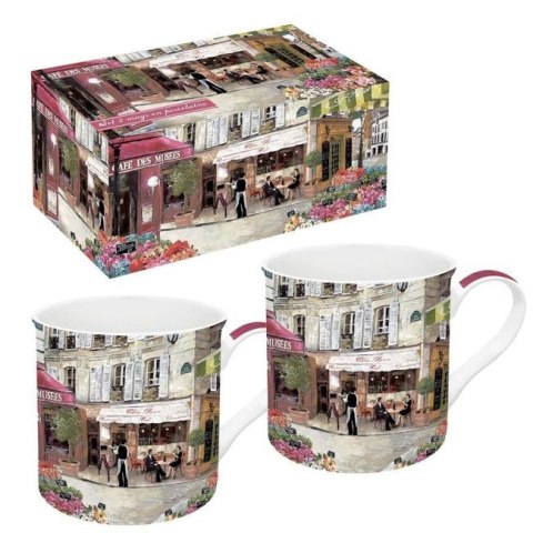 Paryż Zestaw 2 kubków w kolorowym pudełku RUES DE PARIS