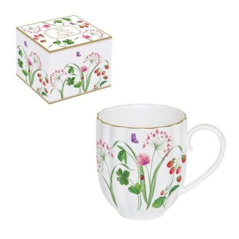 Poziomki Kubek porcelanowy 300 ml w kolorowym pudełku