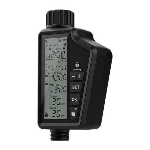 Inteligentny sterownik nawadniania Wi-Fi z dużym ekranem LCD Avatto SWT60-EU