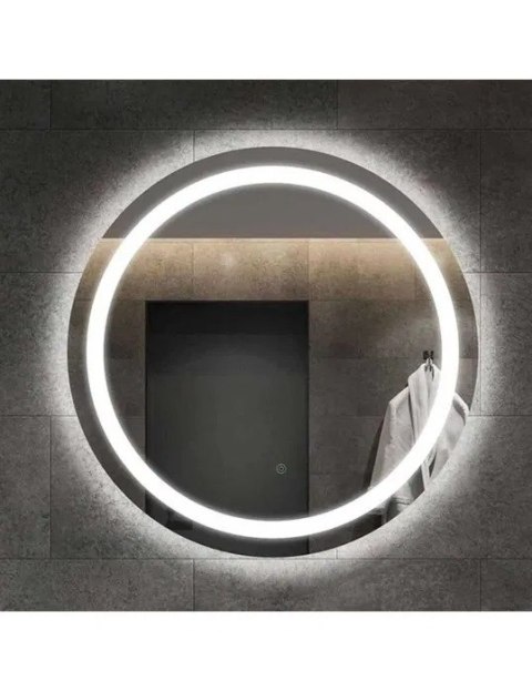 Lustro Z Oświetleniem LED Do Zawieszenia Włącznik Dotykowy 60 Cm