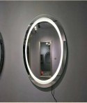 Lustro Z Oświetleniem LED Do Zawieszenia Włącznik Dotykowy 80 Cm