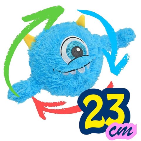 PIŁKA EMOJI 23CM Z RĄCZKAMI NIEBIESKA