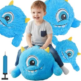 PIŁKA EMOJI 40CM Z RĄCZKAMI NIEBIESKA