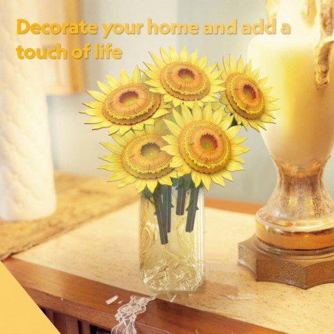 Puzzle 3D Bukiet kwiatów duży - Słoneczniki