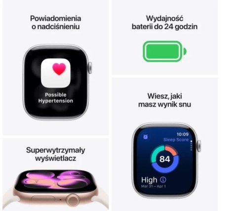 Watch Series 11 GPS + Cellular, koperta 46 mm z tytanu w kolorze naturalnym, pasek sportowy w kolorze górskiej szarości - rozmia
