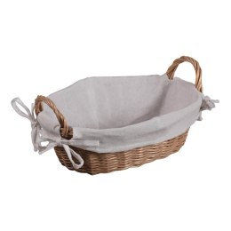 Koszyk z tworzywa sztucznego z materiałową wyściółką na pieczywo 30x20xh9 cm