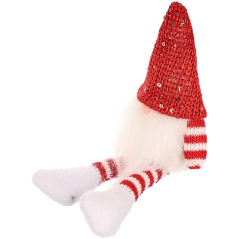 MIKOŁAJ GNOM DEKORACYJNY SIEDZĄCY CZERWONY 13+10CM