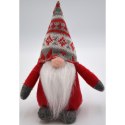 MIKOŁAJEK DEKORACYJNY Z WORKIEM NA PREZENT 15CM CZERWONY