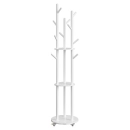 Obrotowy wieszak na ubrania z półkami