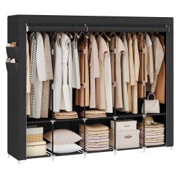 Szeroka modułowa garderoba szafa czarna