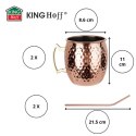 ZESTAW STALOWYCH KUBKÓW 500ml DO DRINKÓW MOSCOW MULE KINGHOFF KH-2000