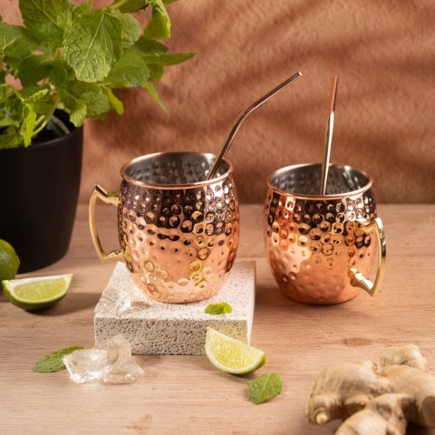 ZESTAW STALOWYCH KUBKÓW 500ml DO DRINKÓW MOSCOW MULE KINGHOFF KH-2000