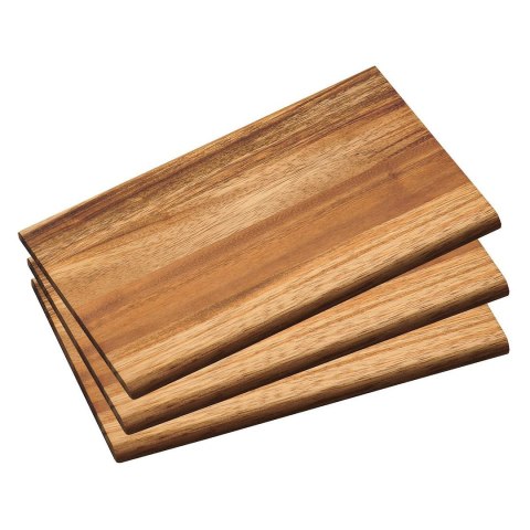 Zestaw 3 desek z drewna akacjowego 23x15xh1 cm
