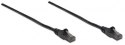 INTELLINET Patchcord Cat6 UTP 0.5 m 100% Cu czarny 342032