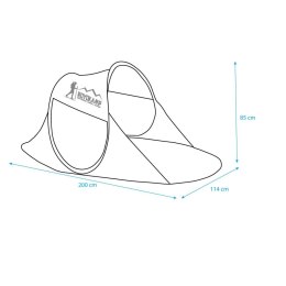 NAMIOT PARAWAN PLAŻOWY SAMOROZKŁADAJĄCY 190x120x86CM CZERWONO - SZARY