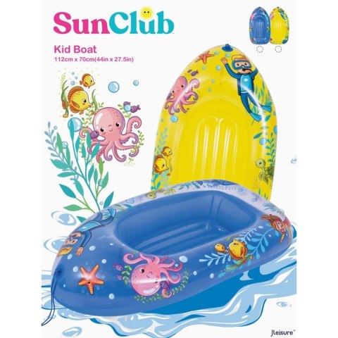 DMUCHANA ŁÓDKA DO PŁYWANIA 112x70CM 37593 NIEBIESKI