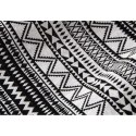 HAMAK OGRODOWY 1 OSOBOWY 200X100CM Z DRĄŻKIEM ETNO CZARNO-BIAŁY