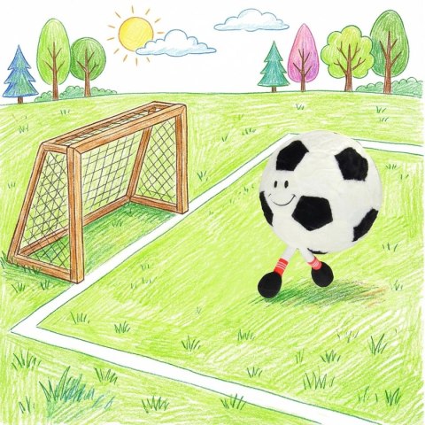 PIŁKA EMOJI 23CM Z NÓŻKAMI PIŁKA NOŻNA