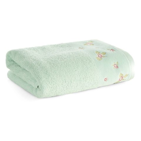 Ręcznik DALIA kwiatowy haft 70x140 cm mięta