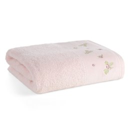 Ręcznik DALIA kwiatowy haft 70x140 cm róż