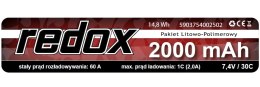 Redox ASG 2000 mAh 7,4V 30C DEAN (scalony) - pakiet LiPo