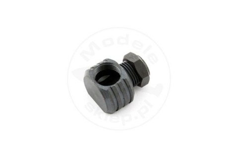 SAITO #65140 - Muffler right angle adapter with a nut