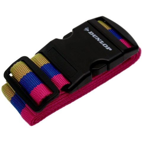 UNIWERSALNY PAS ZABEZPIECZAJĄCY DO WALIZKI SPINAJĄCY DUNLOP 200x5CM RÓŻ-NIEB-ZIEL