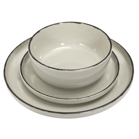 Zestaw obiadowy AZURE z kamionki 12 el beżowy